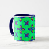 Mug Fleurs Artdeco dans le style rétro (Devant gauche)