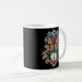 Mug Fleurs Banjo à cordes Bluegrass Folk Floral (Devant droit)