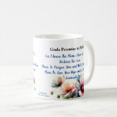 Mug Fleurs Bible Verse Jérémie 29:11 Personnaliser (Devant droit)