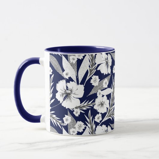 Mug Fleurs blanches (Gauche)