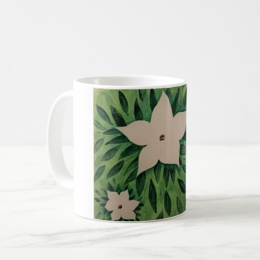 Mug Fleurs Blanches (Devant gauche)