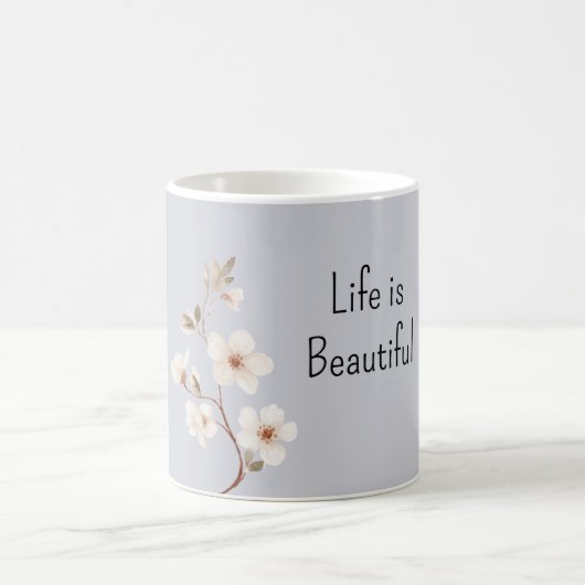 Mug Fleurs Blanches Bleues (Centre)