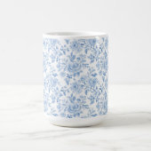 Mug Fleurs blanches bleues romantiques (Centre)