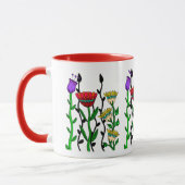 Mug Fleurs blanches colorées (Gauche)