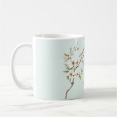 Mug Fleurs Blanches de Menthe Papillons Shower de Mari (Gauche)