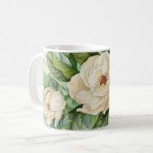 Mug Fleurs blanches élégantes de magnolia dans (Devant gauche)