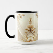 Mug Fleurs Blanches et Dorées (Gauche)