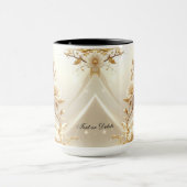 Mug Fleurs Blanches et Dorées (Centre)