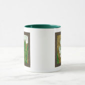 Mug Fleurs blanches et tiges vertes à la frontière Bro (Centre)