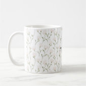 Mug Fleurs blanches roses (Gauche)