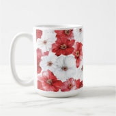 Mug Fleurs blanches rouges (Gauche)