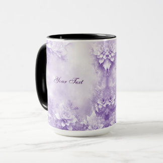 Mug Fleurs Blanches Violettes