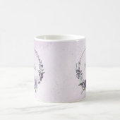 Mug Fleurs blanches violettes romantiques verdure (Centre)