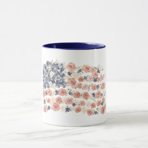 Mug Fleurs Bleu Blanc Rouge