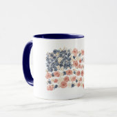 Mug Fleurs Bleu Blanc Rouge (Devant gauche)