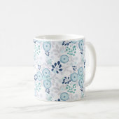 Mug Fleurs bleu clair (Devant droit)
