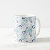 Mug Fleurs bleu clair (Devant droit)