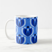 Mug Fleurs bleu cobalt rétro (Gauche)