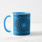 Mug FLEURS BLEU DAHLIA Abstrait Floral (Gauche)