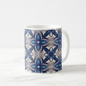 Mug Fleurs bleu glace (Devant droit)