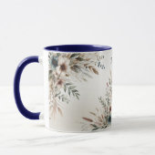 Mug Fleurs Bleu Ivoire Aquarelle (Gauche)