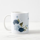 Mug fleurs bleu marine clair (Gauche)