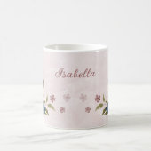 Mug fleurs bleu marine rose  (Centre)