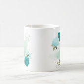 Mug fleurs bleu turquoise clair (Centre)