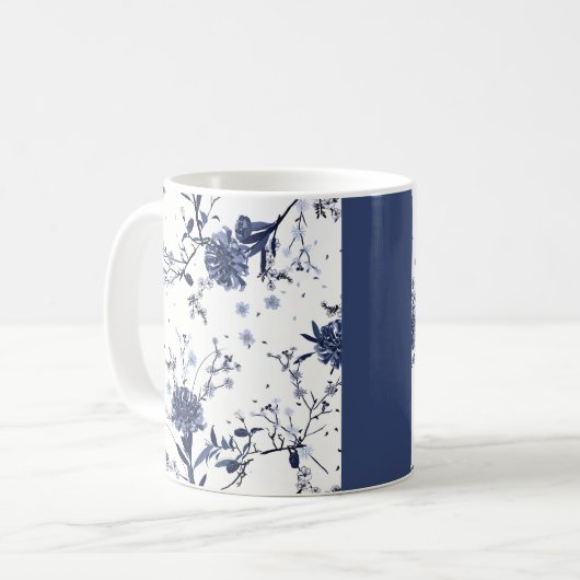 Mug Fleurs bleues (Devant gauche)