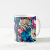Mug Fleurs bleues Arrière - plan-1 (Devant droit)