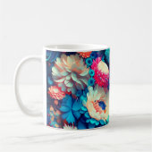 Mug Fleurs bleues Arrière - plan-1 (Gauche)