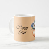 Mug Fleurs Bleues Citrouille Automne (Devant gauche)