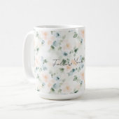 Mug Fleurs Bleues de Pêche (Devant gauche)