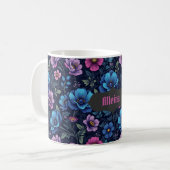 Mug Fleurs bleues et mauves (Devant gauche)