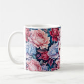 Mug Fleurs bleues et roses Personnalisées (Gauche)