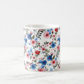 Mug Fleurs bleues et rouges (Centre)