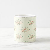 Mug Fleurs bleues et rouges, Bleu, Votre nom (Centre)