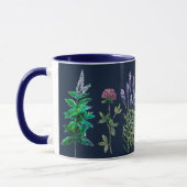 Mug Fleurs bleues et violettes en aquarelles (Gauche)