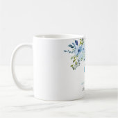 Mug Fleurs Bleues Femmes 90e anniversaire de fête cade (Gauche)