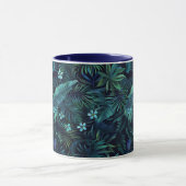 Mug Fleurs bleues Feuilles tropicales (Centre)