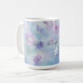 Mug Fleurs Bleues Lavande Blanches Violettes (Devant gauche)