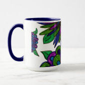Mug Fleurs Bleues Magenta (Gauche)