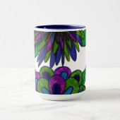Mug Fleurs Bleues Magenta (Centre)