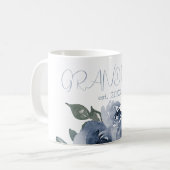 Mug Fleurs bleues pour grand-mère (Devant gauche)
