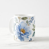 Mug Fleurs Bleues Romantiques (Devant gauche)