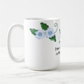 Mug Fleurs Bleues Tendres avec Citation d'Amitié (Gauche)