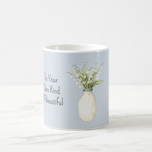 Mug Fleurs Bleues Vase Blanc (Centre)