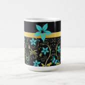 Mug Fleurs bleues, vignes et papillons (Centre)