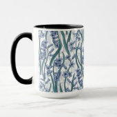 Mug Fleurs Blue Hyacinth sur blanc (Gauche)