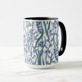 Mug Fleurs Blue Hyacinth sur blanc (Devant droit)